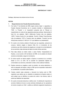 REPUBLICA DE CHILE TRIBUNAL DE DEFENSA DE LA LIBRE