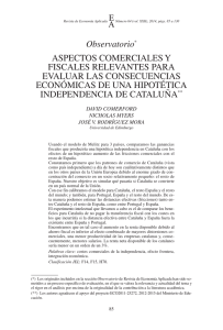 Aspectos comerciales y fiscales relevantes para la evaluar las