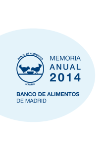 Memoria anual - Banco de Alimentos de Madrid