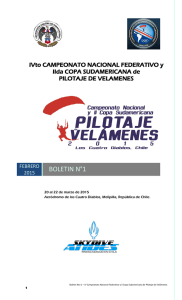 Boletín N ° 1-PILOTAJE 2015 - Federación Chilena de Paracaidismo