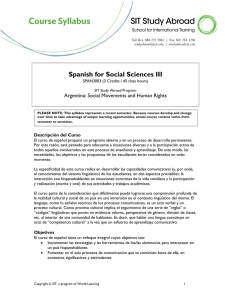Spanish for Social Sciences III
