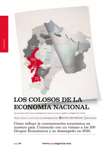 Los colosos de la economía nacional.Revista Ekos