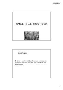 CANCER Y EJERCICIO FISICO