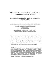 Objetos educativos y estandarización en e-learning - e-UCM