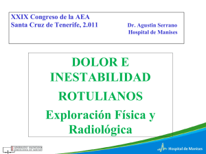 Dolor e inestabilidad rotulianos - Asociación Española de Artroscopia