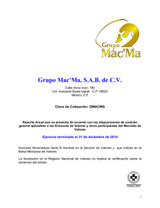 Grupo Mac`Ma, SAB de CV