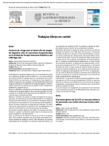 Trabajos libres en cartel - Revista de Gastroenterología de México