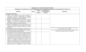 Requisitos para la inscripción de Pagarés Bursátiles (Establecidos