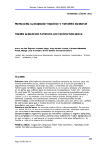 Hematoma subcapsular hepático y hemofilia neonatal