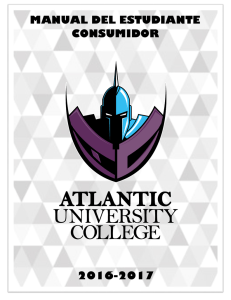 Manual Consumidor 2016-2017 - Atlantic University College