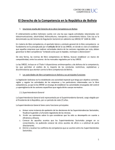 El Derecho de la Competencia en la República de Bolivia