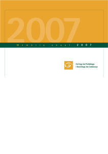 memòria 2007 - Col·legi de Politòlegs i Sociòlegs de Catalunya