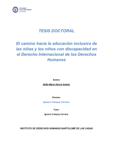 TESIS DOCTORAL El camino hacia la educación inclusiva de las