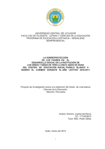 tesis educacion parvularia - Universidad Central del Ecuador