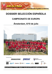 dossier selección española - Real Federación Española de Atletismo