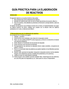 Guía práctica para la elaboración de reactivos