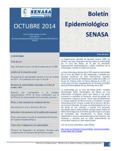 OCTUBRE 2014 Boletín Epidemiológico SENASA