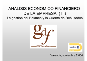 ANALISIS ECONOMICO FINANCIERO DE LA EMPRESA ( II )