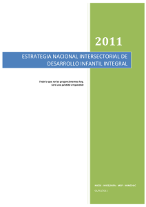 Estrategia Nacional Intersectorial de Desarrollo Infantil Integral