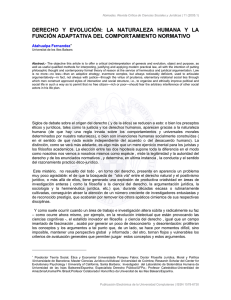Derecho y evolución - Universidad Complutense de Madrid