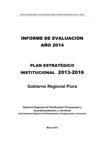 evaluación del plan estrategico institucional 2013-2016
