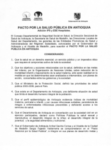 Pacto por la salud pública en Antioquia