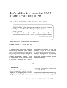 Diseño estático de un convertidor DC/DC reductor