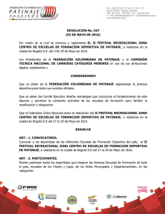 Resolución - Federación Colombiana de Patinaje