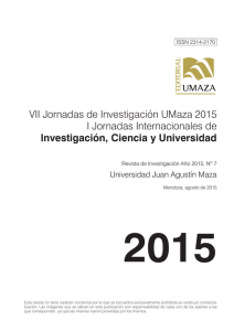 VII Jornadas de Investigación UMaza 2015 I Jornadas