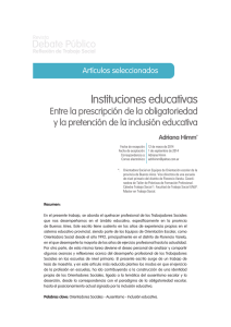 Instituciones educativas - Carrera de Trabajo Social