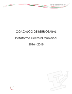 COACALCO DE BERRIOZÁBAL Plataforma Electoral Municipal