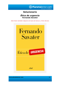Solucionario Ética de urgencia Fernando Savater