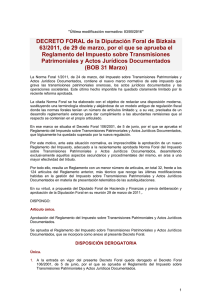 DECRETO FORAL de la Diputación Foral de Bizkaia 63/2011, de 29