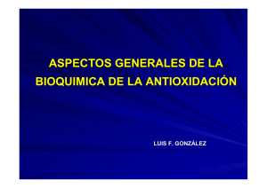 aspectos generales de la bioquimica de la antioxidación
