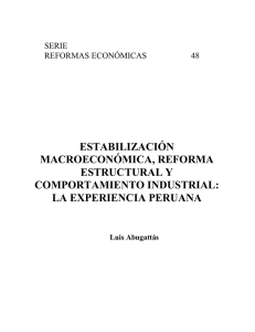 Estabilización macroeconómica, reforma estructural y