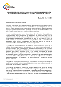DISCURSO DEL DR. GUSTAVO JALKH EN LA CEREMONIA DE