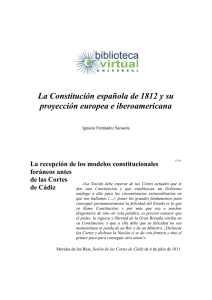 La Constitución española de 1812 y su proyección europea e