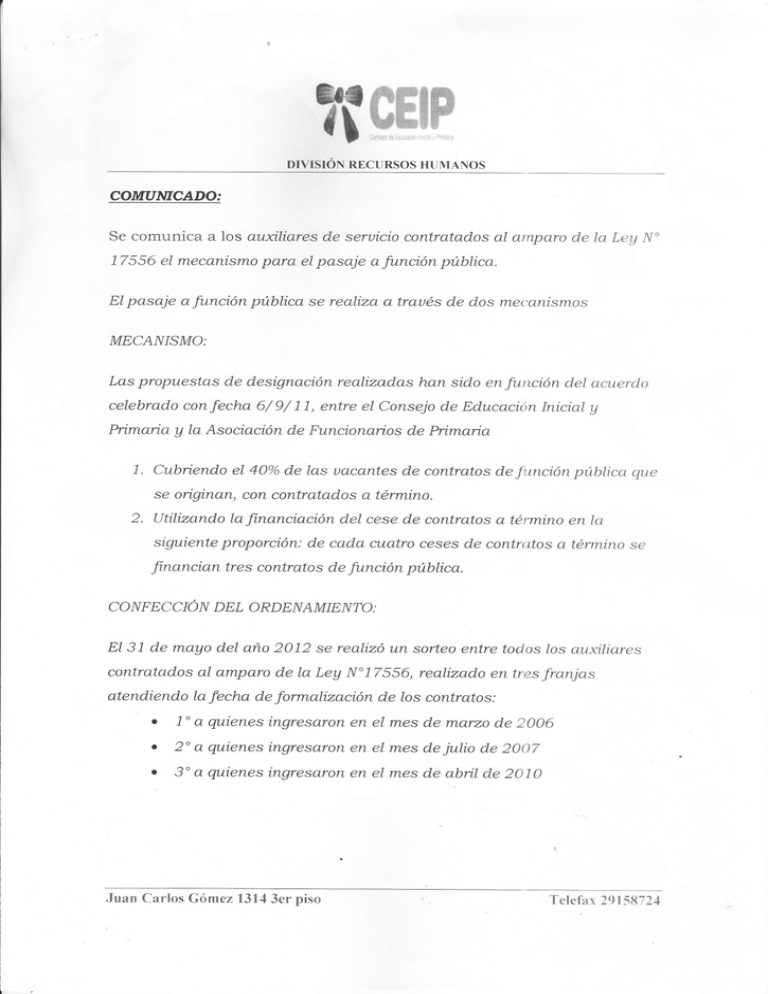 Comunicado Consejo De Educaci N Inicial Y Primaria