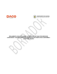 reglamento conjunto sobre alternativas de pago por - Daco