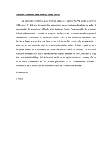 Comisión Económica para América Latina CEPAL La Comisión