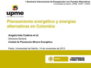 Planeamiento energético y energías alternativas en Colombia