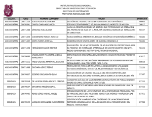 2007 - Secretaria de Investigacion y Posgrado