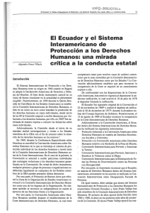 El Ecuador y el Sistema Interamericano de Protección a los