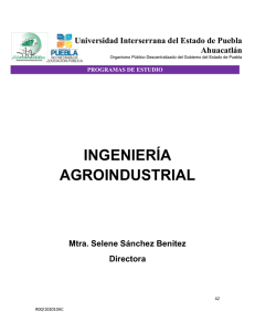 ingeniería agroindustrial - Transparencia