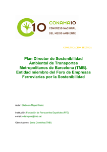 Plan Director de Sostenibilidad Ambiental de Transportes