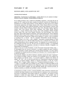 PLENARIO Nº 289 Acta N° 2.250 BUENOS AIRES, 8 DE AGOSTO