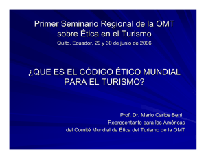 Primer Seminario Regional de la OMT sobre Ética en el Turismo