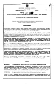 decreto 4733 de 2010 - Presidencia de la República de Colombia