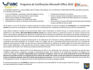 Programa de Certificación Microsoft Office 2010