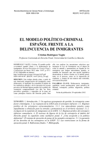 el modelo político-criminal español frente a la